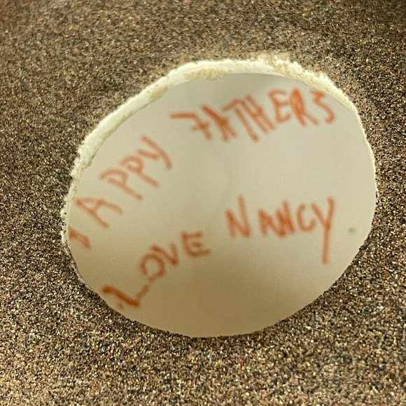 Vtg 80s Native Sand Art Painting Turtle Tortoise w Yei Figure Southwest 6” L - Picture 10 of 16